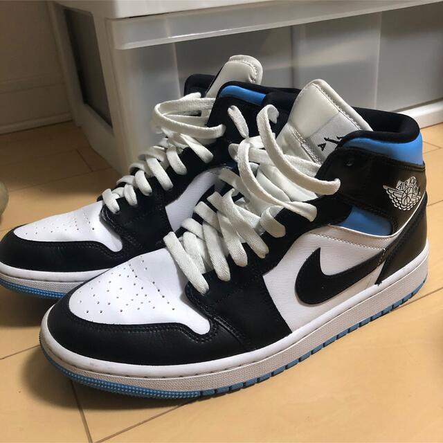 JORDAN1 MID ユニバーシティブルー  28cm靴/シューズ