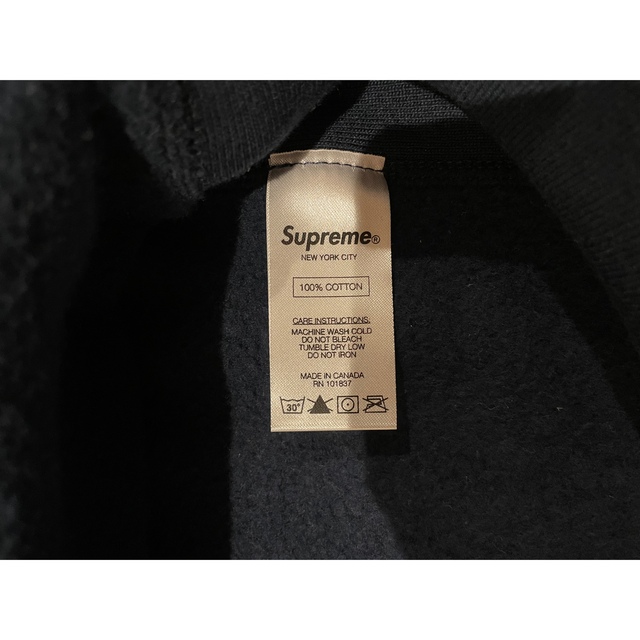 Supreme(シュプリーム)の極美品　Supremeボックスロゴ パーカー NAVY ネイビー　Lサイズ メンズのトップス(パーカー)の商品写真