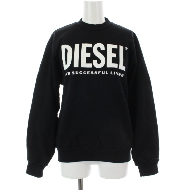 DIESEL(ディーゼル)のディーゼル ロゴプリント スウェット トレーナー 長袖 プルオーバー XS 黒 メンズのトップス(その他)の商品写真