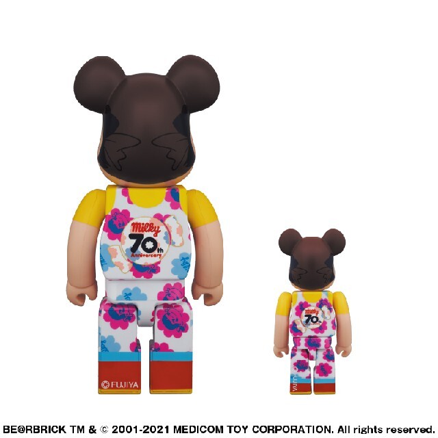 MEDICOM TOY(メディコムトイ)のbe@rbrick　ペコちゃん　ミルキー　70周年　100％&400％ エンタメ/ホビーのおもちゃ/ぬいぐるみ(キャラクターグッズ)の商品写真