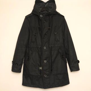 バーバリーブラックレーベル(BURBERRY BLACK LABEL)の【裏ボア★ライナー脱着】★L★バーバリーブラックレーベル★フーデッドコート★黒★(モッズコート)