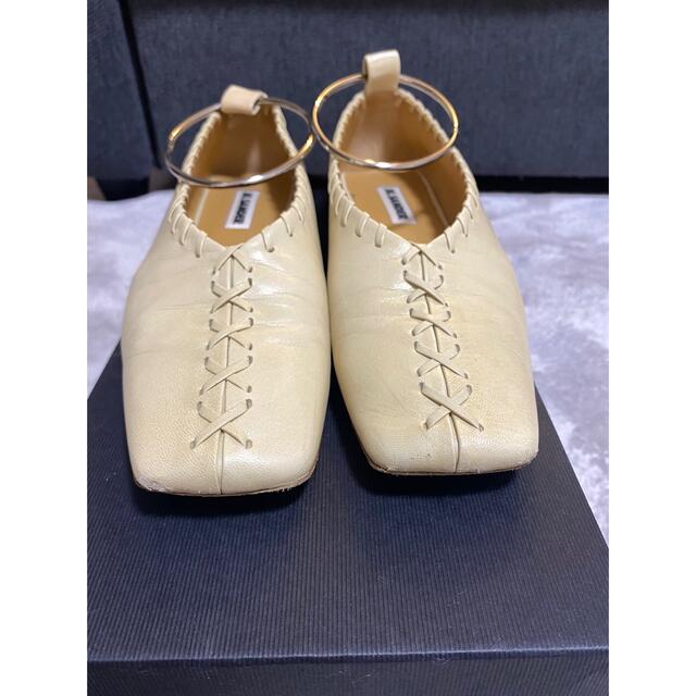 Jil sander ジルサンダー メタルアンクレットバレエシューズ 37.5