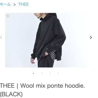 ジィヒステリックトリプルエックス(Thee Hysteric XXX)のTHEE | Wool mix ponte hoodie. (BLACK)(パーカー)