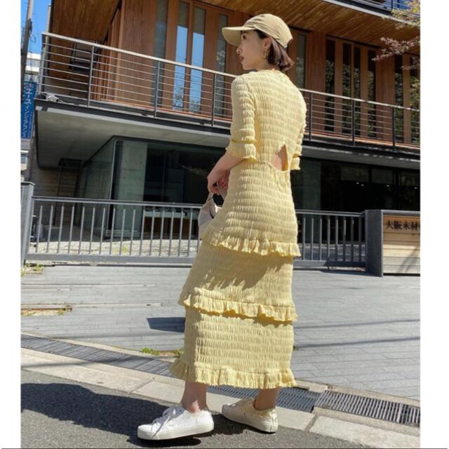 MEER.メーア/ Shirring frilled dress / LEMON