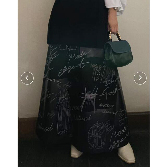 かんたんラ Ameri VINTAGE - UND JULIA FAKE LEATHER SKETCH SKIRT の