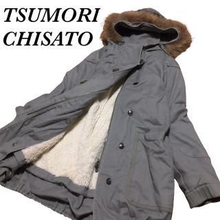 ツモリチサト(TSUMORI CHISATO)のツモリチサト フードファー付き モッズコート 裏ボア 取り外し可能 サイズ2(モッズコート)