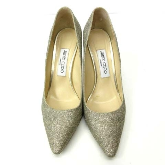 JIMMY CHOO(ジミーチュウ)のジミーチュウ JIMMY CHOO ラメグリッターパンプス 37 1/2 レディースの靴/シューズ(ハイヒール/パンプス)の商品写真