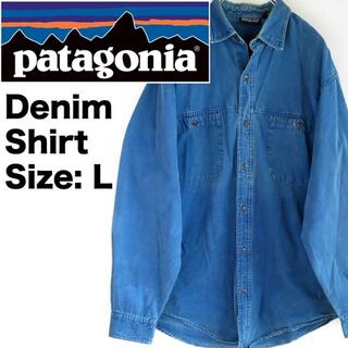 パタゴニア(patagonia)のPatagonia パタゴニア 90s デニムシャツ オーガニックコットン L(Tシャツ/カットソー(七分/長袖))