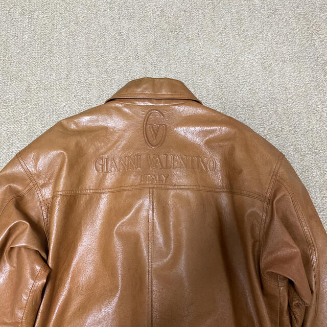 GIANNI VALENTINO レザー　ライダース　ジャケット メンズのジャケット/アウター(レザージャケット)の商品写真
