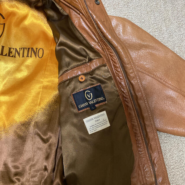 GIANNI VALENTINO レザー　ライダース　ジャケット メンズのジャケット/アウター(レザージャケット)の商品写真