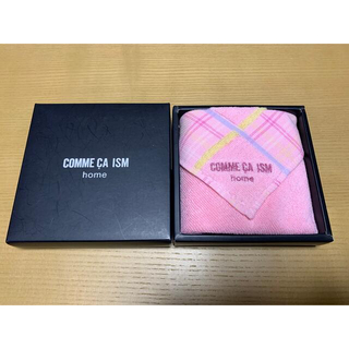 コムサイズム(COMME CA ISM)のCOMME CA ISM   タオルハンカチ　ピンク　箱入り(ハンカチ)