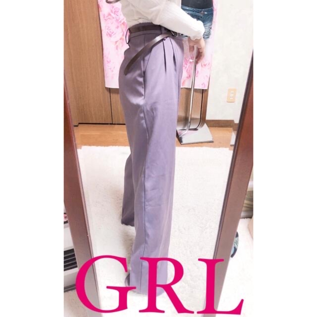 GRL(グレイル)の4271.GRL くすみパープル ハイウエスト テーパードパンツ レディースのパンツ(その他)の商品写真