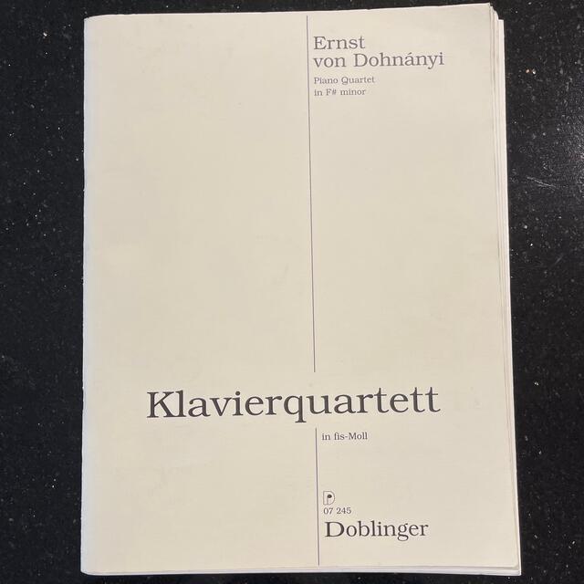 ドホナーニ ピアノ四重奏曲 嬰へ短調 スコア パート譜 楽器のスコア/楽譜(クラシック)の商品写真
