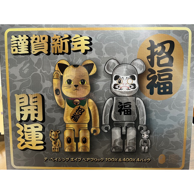 【BE@RBRICK】BAPE 招き猫 & 達磨 100%セット