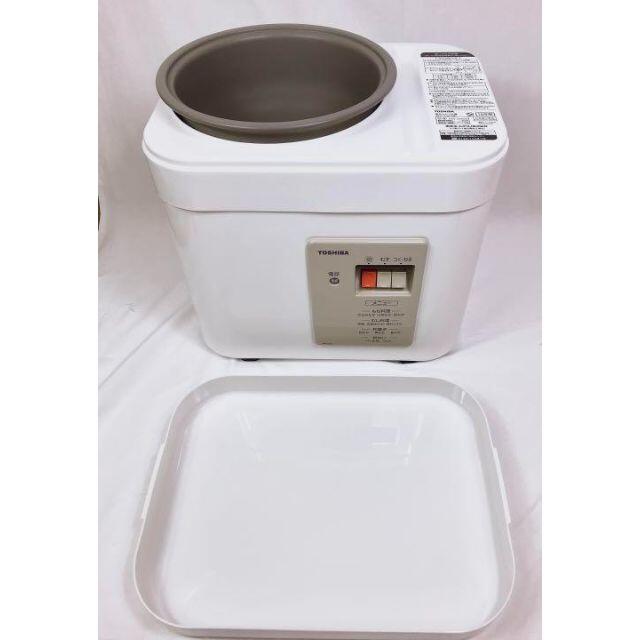 送関込 東芝 もちつき機 2合〜1升用 グランホワイトTOSHIBA 一気ひたしの快速もちっ子 AFC-116-W 