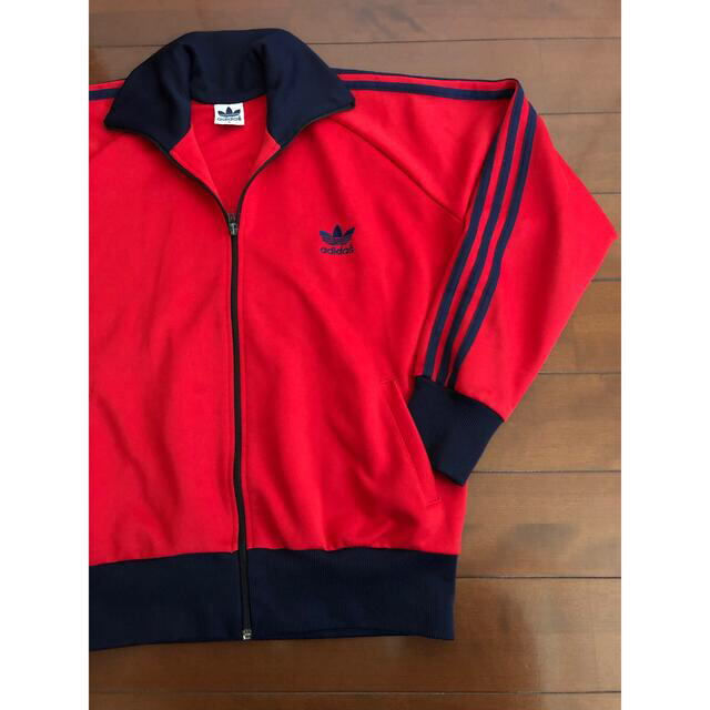 adidas - 古着 アディダス 80s ジャージ ヴィンテージ◇赤色◇M-0332の