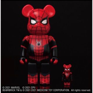 メディコムトイ(MEDICOM TOY)のベアブリックSPIDERMAN UPGRADED SUIT 100% 400%(フィギュア)