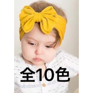 ベビー　ヘアバンド　キッズ　カチューシャ　りぼん　のびる　リボン　くすみカラー(その他)