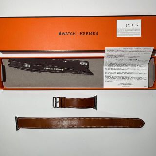 エルメス(Hermes)の☆激レア☆アップルウォッチ☆エルメス☆二重巻き☆44mm☆バンド☆ストラップ☆(ラバーベルト)