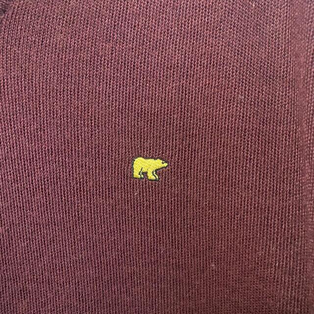 Golden Bear(ゴールデンベア)の日本製　ゴールデンベア　Ｖネックニット セーター　ワンポイント刺繍　クマ　ベアー メンズのトップス(ニット/セーター)の商品写真