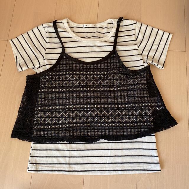 ikka(イッカ)のikka 女の子夏用カットソー３枚セット キッズ/ベビー/マタニティのキッズ服女の子用(90cm~)(Tシャツ/カットソー)の商品写真