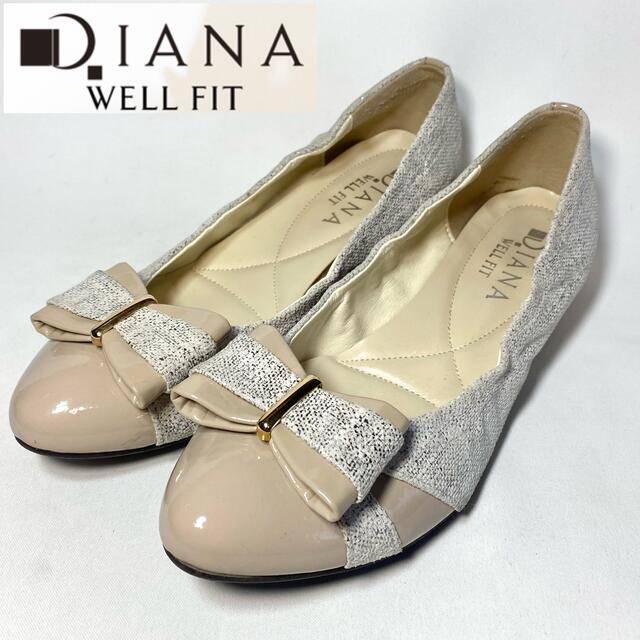 DIANA - DIANA ダイアナ ウェルフィット フラットシューズ 23.5cmの ...