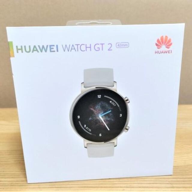 HUAWEI(ファーウェイ)のHUAWEI ファーウェイ Watch GT2 42mm フロスティホワイト メンズの時計(腕時計(デジタル))の商品写真