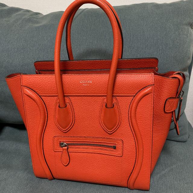 正規品☆CELINE セリーヌラゲージ レッドオレンジ マイクロ 購入証明