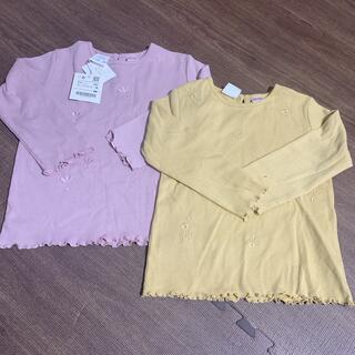 ザラ(ZARA)の2点セット　ザラ　ZARA カットソー　刺繍　花柄　トップス　新品　100(Tシャツ/カットソー)