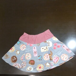 ニットプランナー(KP)の☆Trois lapin☆クッキー柄スカパン ピンク130cm 美品♪(スカート)