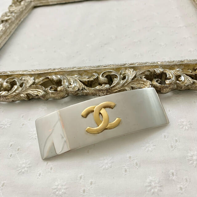 美品 CHANEL シャネル ココマーク バレッタ ゴールド メタル