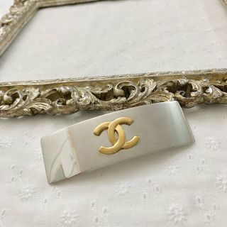 シャネル(CHANEL)の美品 CHANEL シャネル ココマーク バレッタ ゴールド メタル(バレッタ/ヘアクリップ)