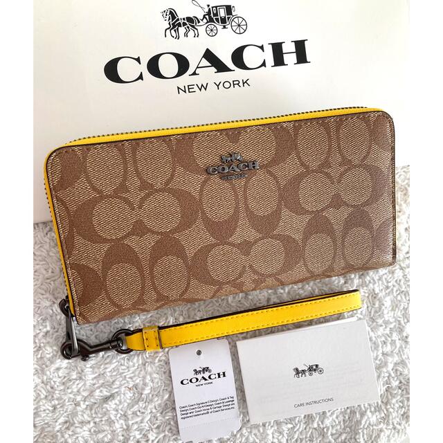 COACH 長財布 イエロー