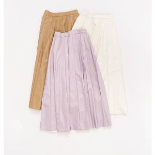 mite eco leather darts skirt(ひざ丈スカート)