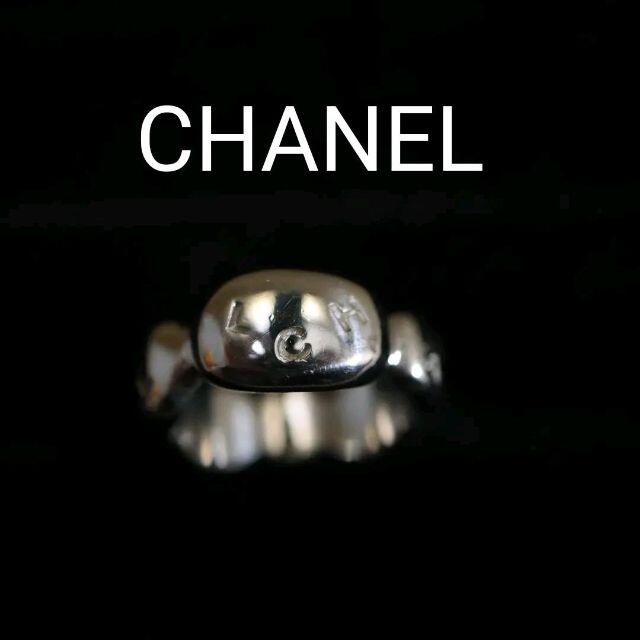 CHANEL(シャネル)の【匿名配送】CHANEL シャネル 指輪 リング ロゴ シルバー 8号 レディースのアクセサリー(リング(指輪))の商品写真