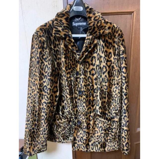 最終値引き supreme leopard jacket s-