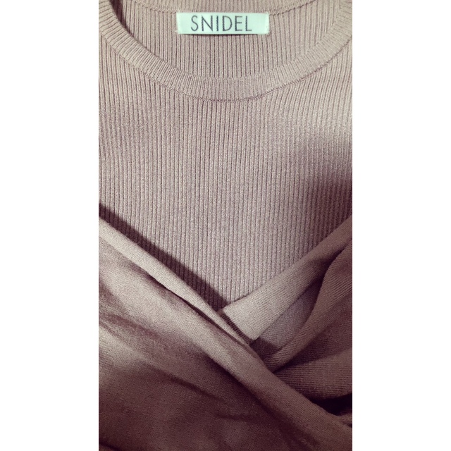 snidel♡アシメクロスデザインリブニット♡ボルドー♡美品♡スナイデル♡