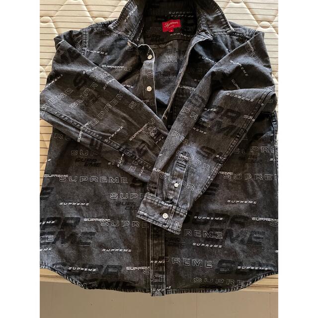 supreme Dimensions Logo Denim Shirt Sサイズ | フリマアプリ ラクマ