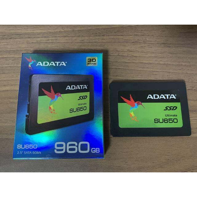 ADATA SSD SU650 960GB (約1TB) スマホ/家電/カメラのPC/タブレット(PCパーツ)の商品写真