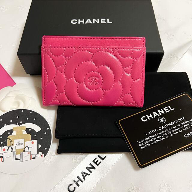 【専用】CHANEL シャネル カメリア カードケース ラムスキン