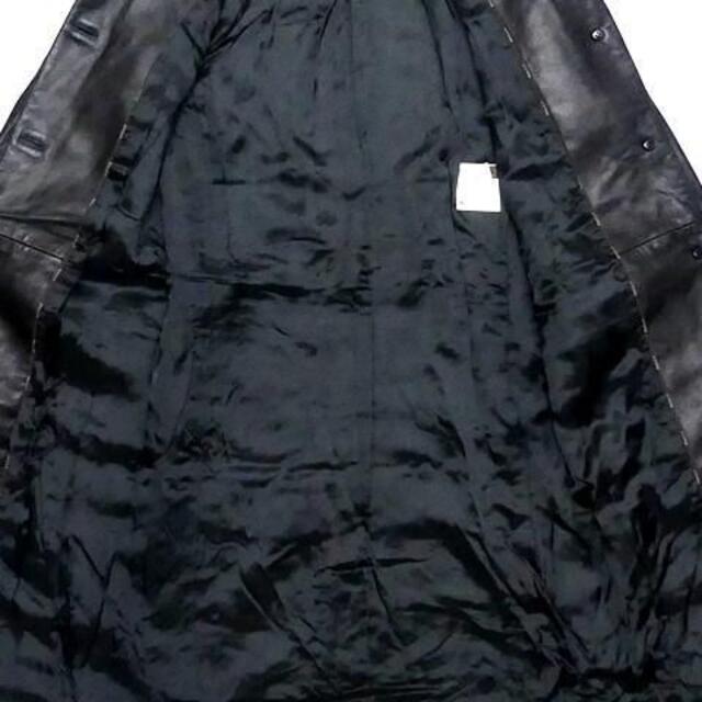 Bally(バリー)のイタリア製 バリー メンズ レザー チェスターコート M 黒 40 ジャケット レディースのジャケット/アウター(ロングコート)の商品写真
