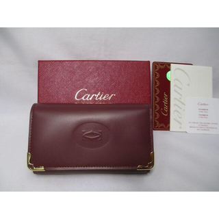 カルティエ(Cartier)の未使用品 カルティエ ６連キーケース エンジ 革 カルティエレッド 本物 (キーケース)