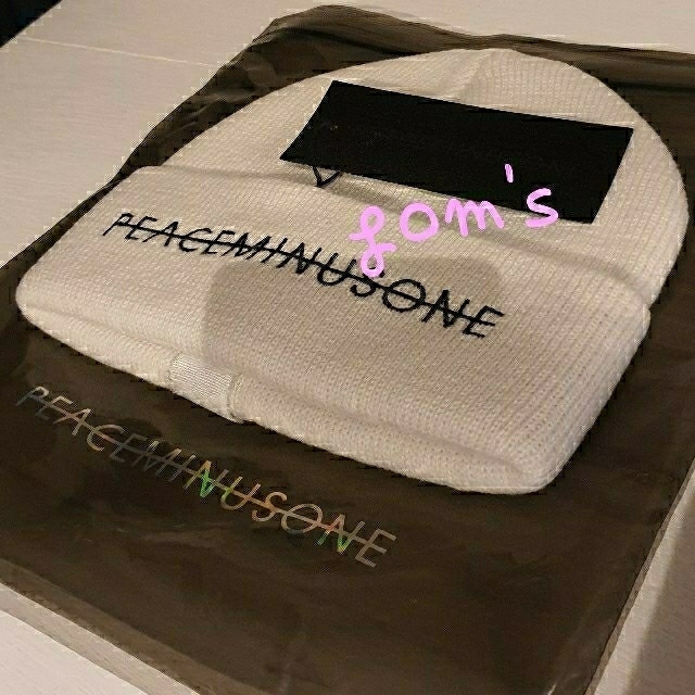 PEACEMINUSONE(ピースマイナスワン)の【新品】PEACEMINUSONE PMO KNIT CAP #2 WHITE メンズの帽子(ニット帽/ビーニー)の商品写真