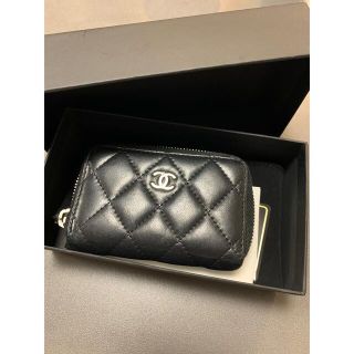 シャネル(CHANEL)のCHANELシャネル　コインケース　マトラッセ　ブラック(コインケース/小銭入れ)