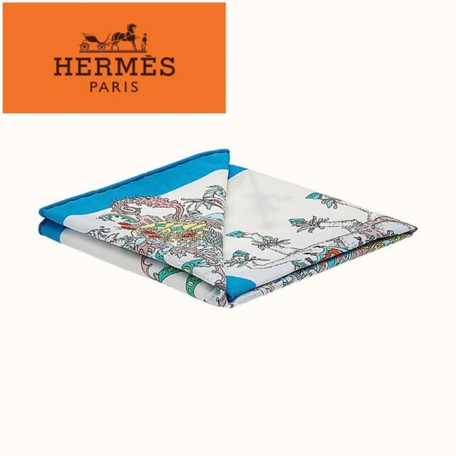 Hermes(エルメス)のエルメス　ラ・フォル・パラード　ハンカチ　HERMES レディースのファッション小物(ハンカチ)の商品写真