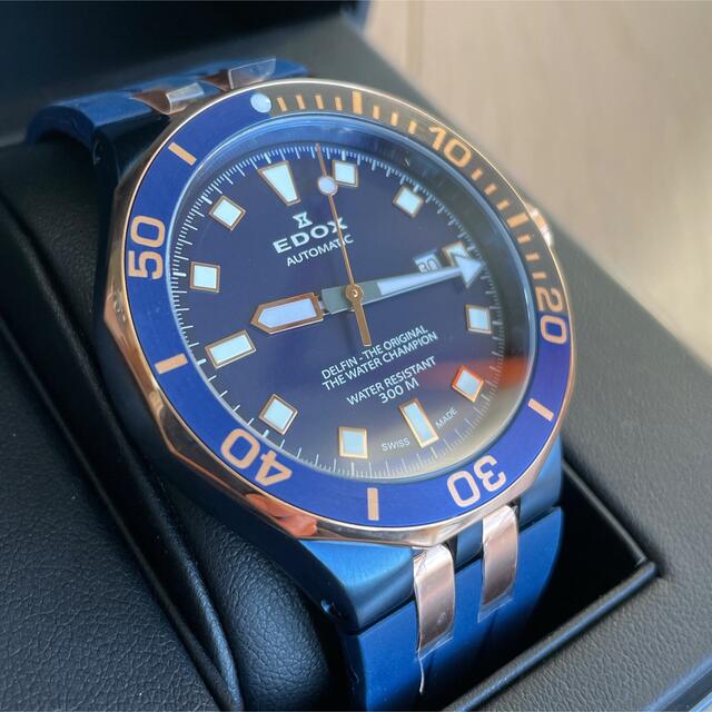 EDOX - エドックスデルフィンダイバー デイト80110-357BURCA EDOX - エドックスデルフィンダイバー デイト80110-357BURCA