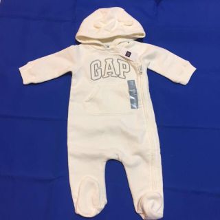 ベビーギャップ(babyGAP)のM様専用   カバーオール くま耳 65 ロゴシルバー(カバーオール)