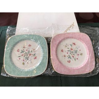 ノリタケ(Noritake)の最終価格　新品♪ ノリタケ　花更紗　角プレート　ケーキ皿　2枚　noritake(食器)