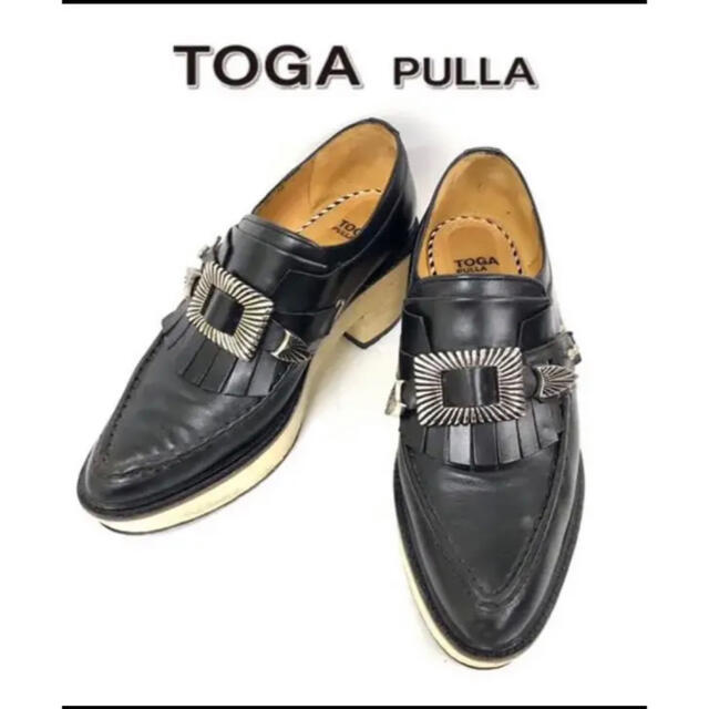 TOGA PULLA バックルレザーローファー 38 24.5 www.cdigital.com.pk