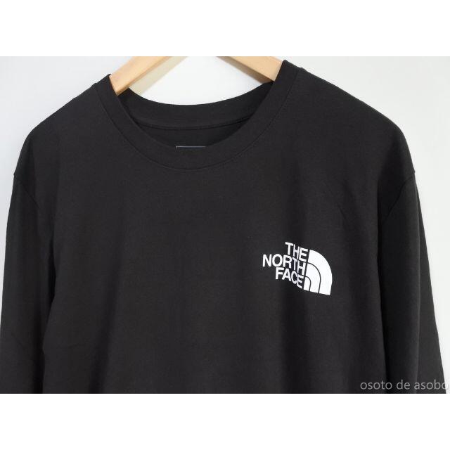 THE NORTH FACE(ザノースフェイス)の★ ノースフェイス 長袖Tシャツ ボックスロゴ USメンズM ブラック メンズのトップス(Tシャツ/カットソー(七分/長袖))の商品写真